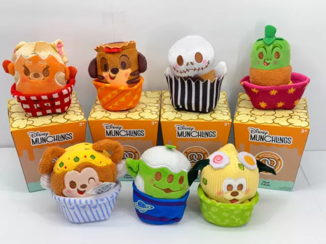 2024 Disney Parks Munchlings Sensational Snacks Complete Set of 7 with Mystery