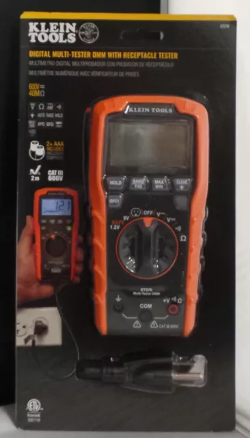 Klein ET270 Digital Multi-Tester DMM W/ Receptacle Tester BRAND NEW
