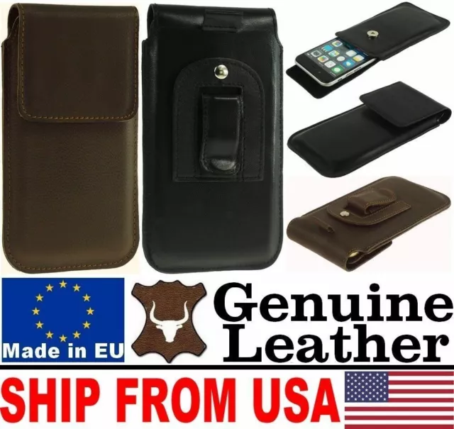 # Chic Flap Pouch Made Of Genuine Leather Belt Clip Case Cover For Mobile Phones