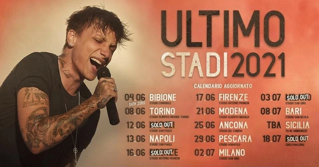 2 Biglietti concerto Ultimo Napoli 25 Giugno 2022