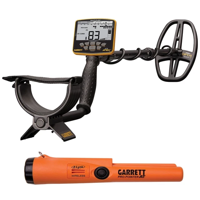 Garrett Apex Multi-Frequency Metal Detector With At Pro Pointer & Viper Coil Garrett Apex Multi-Frequency Metal Detector With At Pro Pointer & Viper Coil