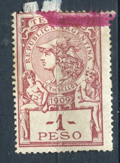 ARGENTINA; Early 1900s classic Revenue Fiscal issue fine used 1P. value