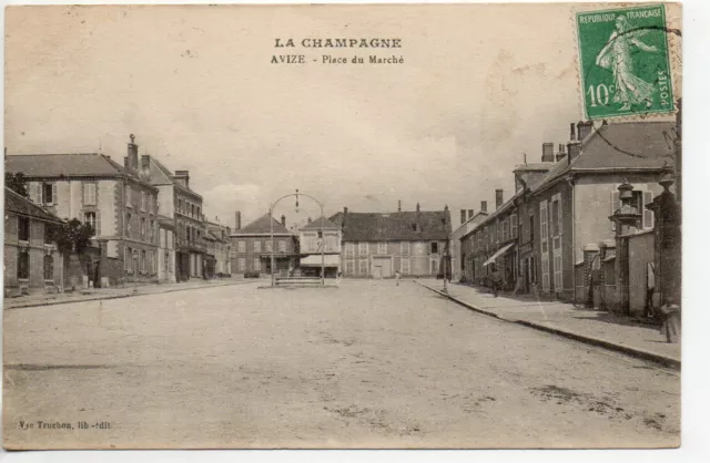 AVIZE - Marne - CPA 51 - place du marché