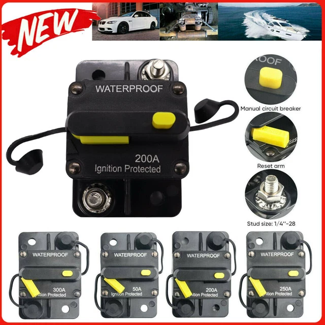 AMP CIRCUIT BREAKER Fuse Reset 12V48V DC With Switch Car Boat Auto