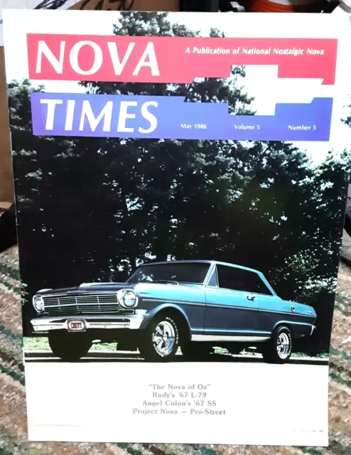 Nova Times May 1986 Chevy Cars Nostalgic Novas Magazine Classic Chevrolet