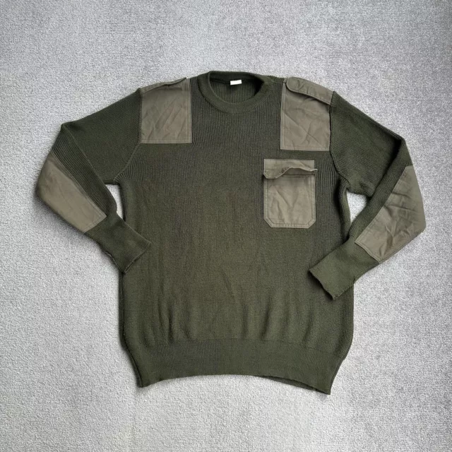 BUNDESWEHR Herren Pullover Wolle Armee Gr. 56 Army Arbeitspullover 24711 Grün