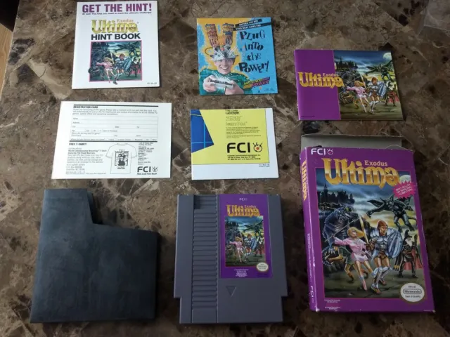 Ultima Exodus NES Nintendo very rare 100% complete with every insert