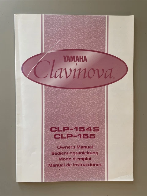 Yamaha Clavinova CLP-154s And CLP-155  Owners Manual