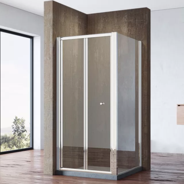 Duschkabine Falttür Duschabtrennung 80-100cm Echtglas Duschtür mit Seitenwand