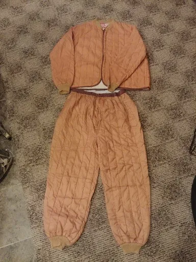 Vintage FRIGID WEAR Quilted 2 Piece Parachute Style Ski Suit 1950's Medium/Large