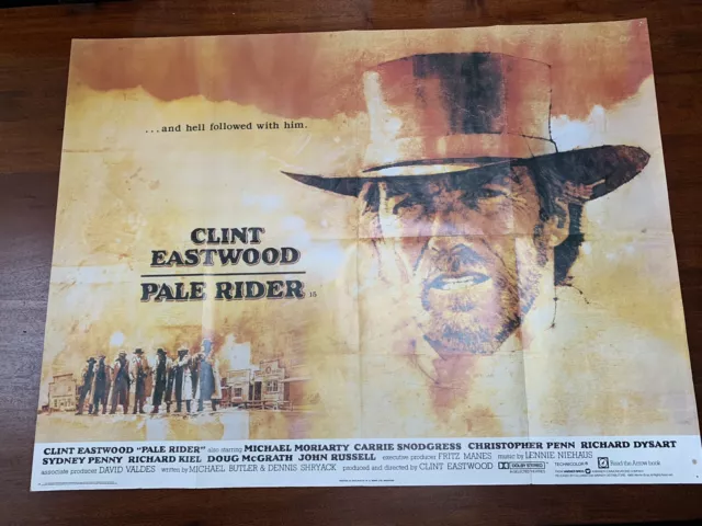clint eastwood pale rider original Cinema Poster 30x40 Inch Rare
