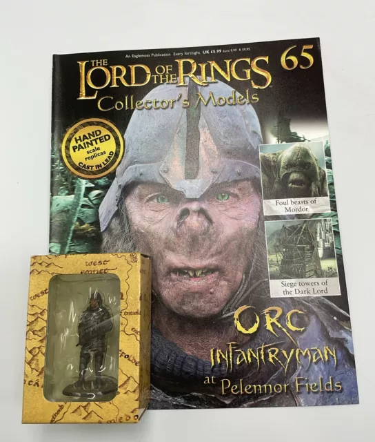 Eaglemoss Lord Of The Rings Lead Figure & Mag #65 Orc Infantryman Pelennor Field