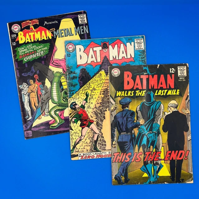 Silver Age Batman DC Comics #167 #206 & BB #74 (1964) Classic Infantino Art