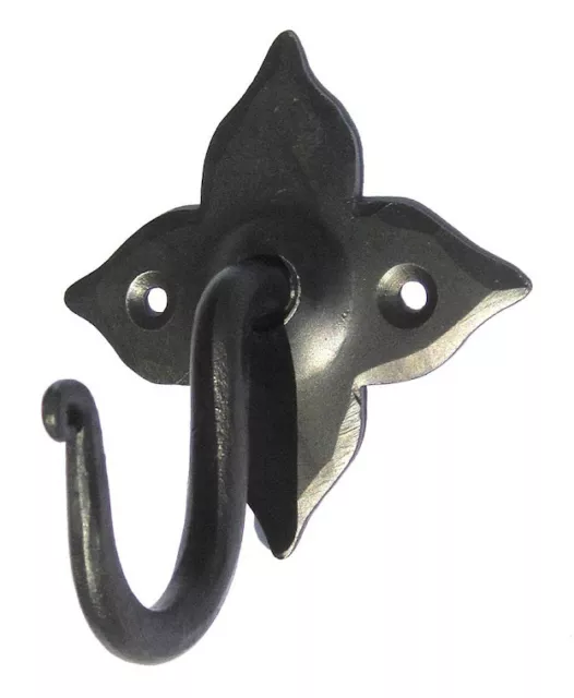 Star Hook Black Wrought Iron Antique Door Kitchen Wall Coat Hanger Forged Decor
