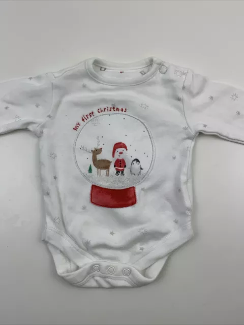 My First Christmas Long Sleeve Vest Up To 1 Month newborn