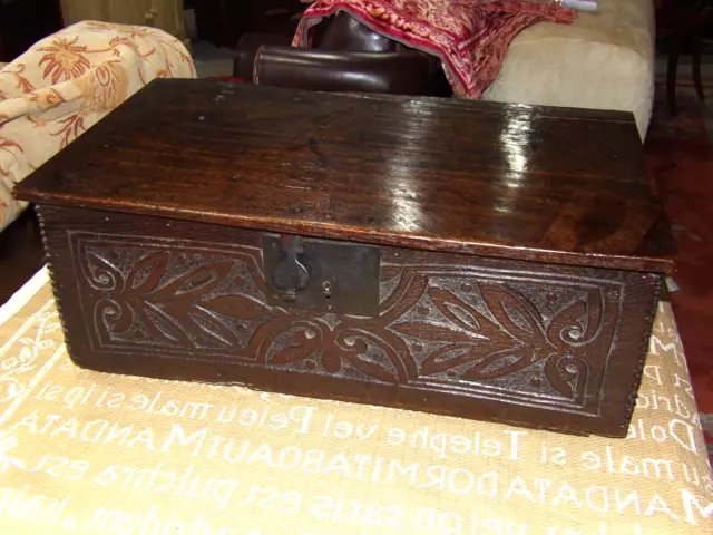 18th Century Oak Bible Box (Ref 129)