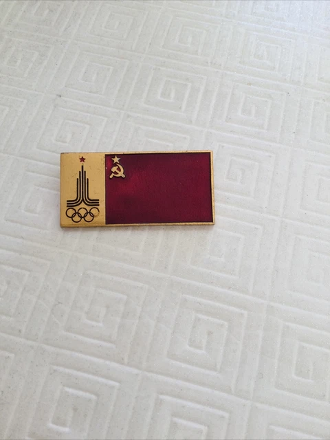 Pin's Mascotte JO Moscou 1980 - Micha L'Ourson - Vintage - Badge Olympique