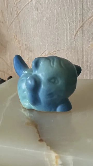 Van Briggle Pottery Cat Kitten Kitty Turquoise