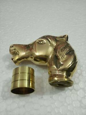 Brass Horse Face Solid Head Handle For Walking Stick Canes   new handmade Gifts