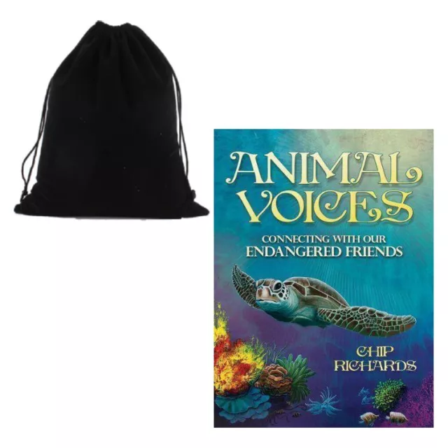 Animal Voices Oracle Cartes Pont Bleu Ange Par Chip Richards avec Velours Sac