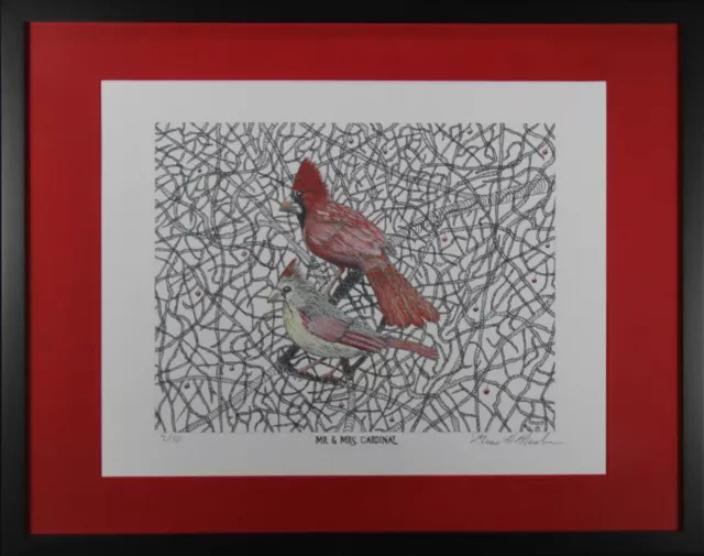 Copy Cardinal Bird Framed Painting