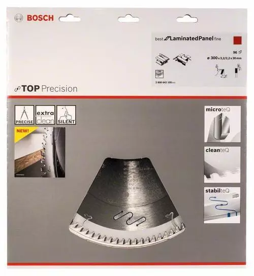 Bosch Disco Sierra Circular Top De Precision Mejor para Laminatplatte Fina, Ø 2