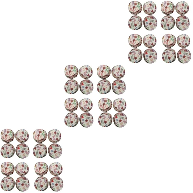 300 piezas revestimiento de cupcakes de Navidad envoltura de cupcakes resistente al aceite taza para hornear