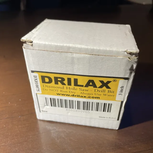 Drilax DX010075 Diamond Hole Saw 3” Diameter