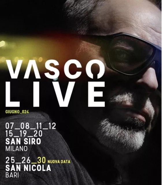 4 BIGLIETTI VASCO Rossi Bari 30/06/2024, Tribuna Est Non Numerata EUR