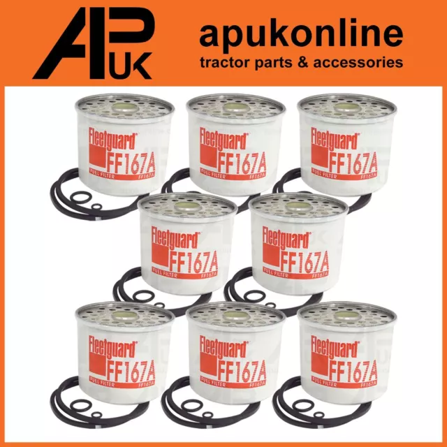 8x Fleetguard Fuel Filter for David Brown 770 780 880 885 900 950 990 Tractor