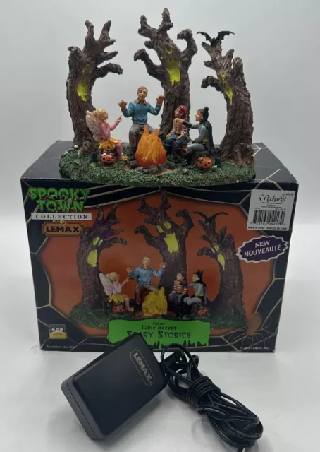 Spooky Town Lemax Scary Stories Lighted Halloween Table Accent 2010 - Retired