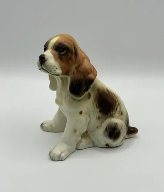 Vintage Lefton Springer Spaniel Puppy Dog Figurine Bone China Collectible