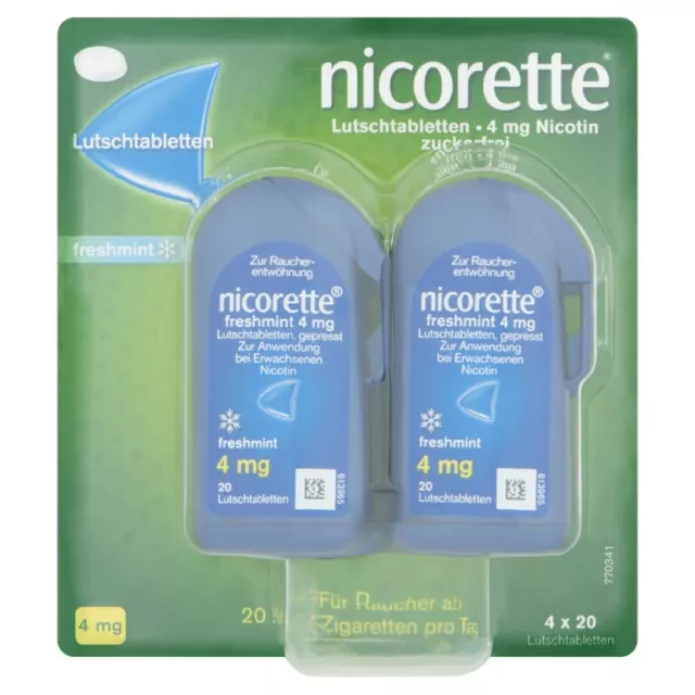 nicorette Lutschtabletten 4 mg Nicotin zuckerfrei, 80 St. Tabletten 10933968