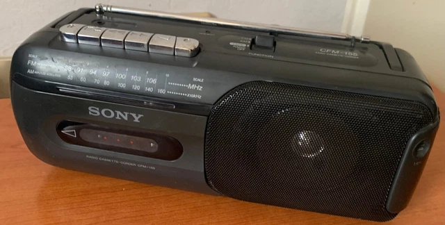 Haptufer Lettore Di Cassette Stereo Retr&ograve; Nero Nastro A Cassette Usica Audio Inversa Autoatica