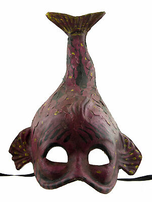 Mask from Venice Fish Carp Naiad Paper Mache - Luxury Handmade 2574 X24