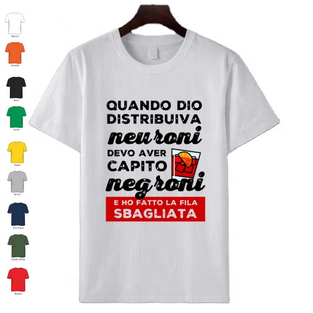 T-Shirt manica corta cotone uomo donna personalizzata fits con frase Quando Dio