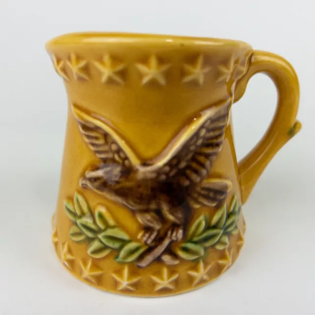 Vintage 1970s Eagle Golden Brown Ceramic 1.5 Cup Creamer - CMI Made in Japan