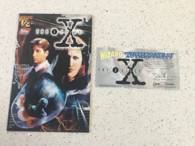 1996 Wizard 1/2 X-Files With Certificate Of Authenticity Topps Comics