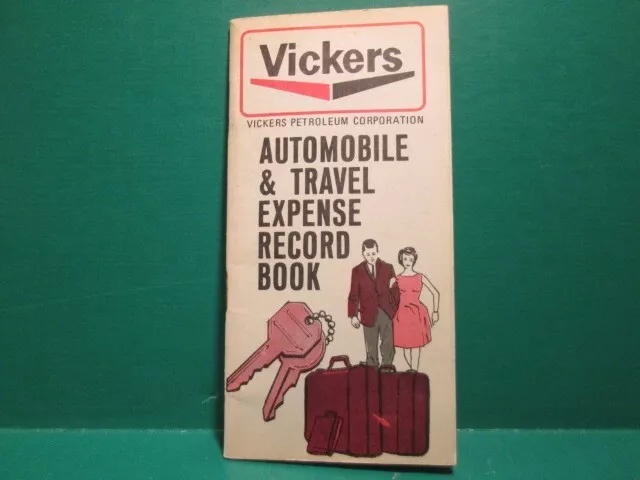 Vintage 1971-1972 Vickers Automobile & Travel Expense Record Book