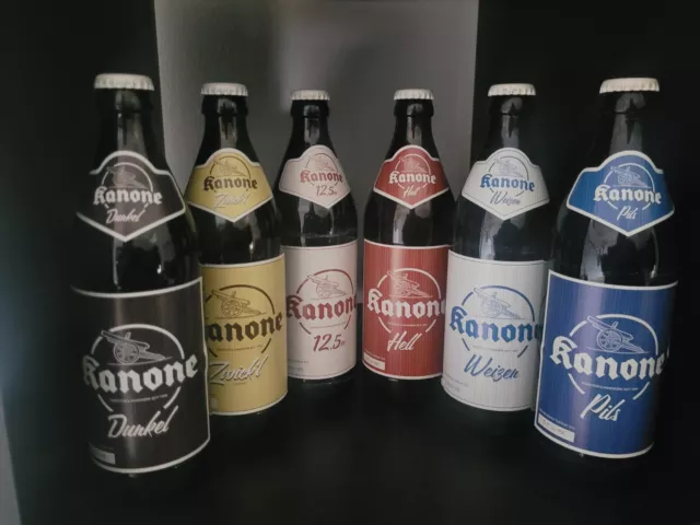 6 verschiedene Biere der Brauerei Kanone aus Schnaittach Franken Fränkische