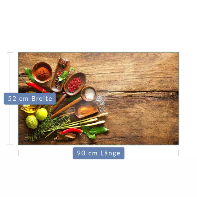 Placa de cubierta de cocina Ceran 90x52 especias cubierta colorida vidrio protección contra salpicaduras cocina decoración 2
