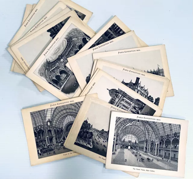 SET of 24 ANTIQUE PARIS EXPOSITION 1900 SOUVENIR TRADE CARDS - VERY RARE SET!