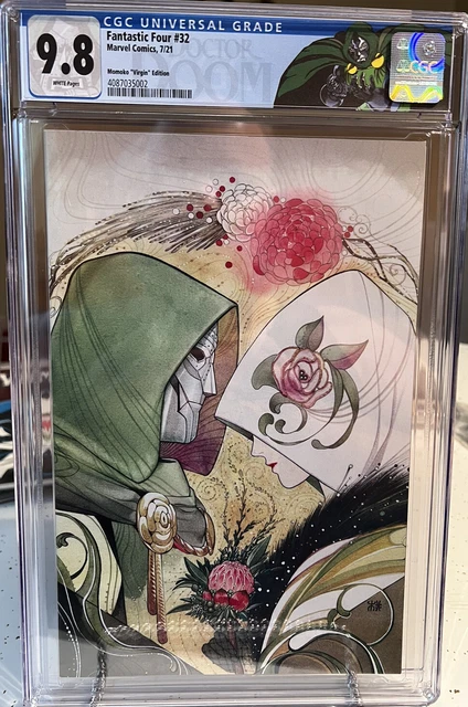 FANTASTIC FOUR #32 CGC 9.8  Peach Momoko VIRGIN VARIANT DOOM CUSTOM LABEL
