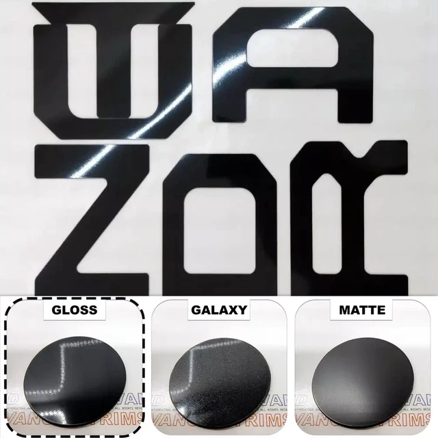 2PCS GLOSS BLACK ABS DISCOVERY Letters Badge Logo Front Rear