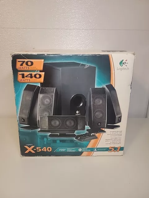 Logitech X-540 5.1 Surround Sound Speaker System w Subwoofer - BRAND NEW IN BOX!