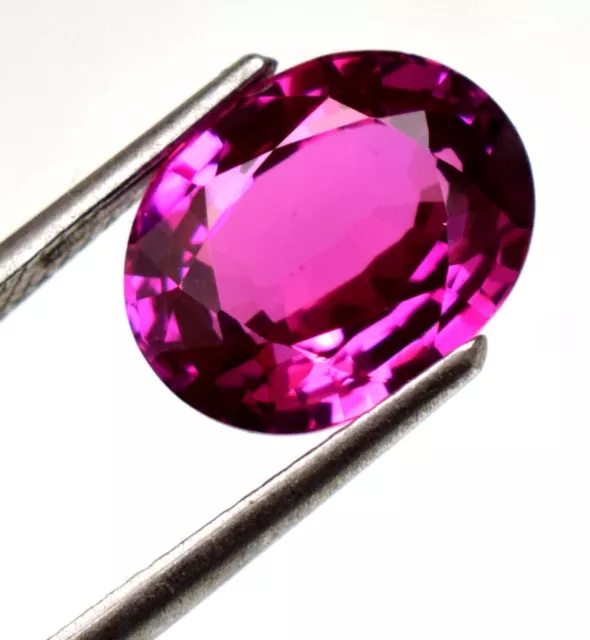 Naturel Rhodolite Pierre Précieuse Coupe Ovale 7.30 CT Certifié Libre Pour Bague 3