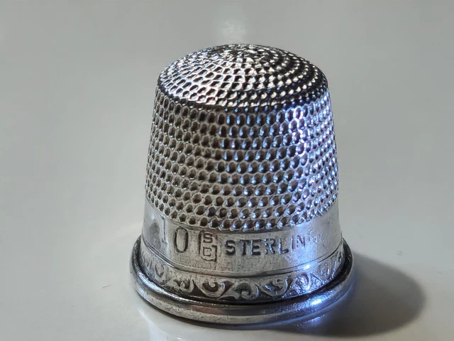 Antique Goldsmith Stern & Co Sterling Silver Thimble size 10 No holes