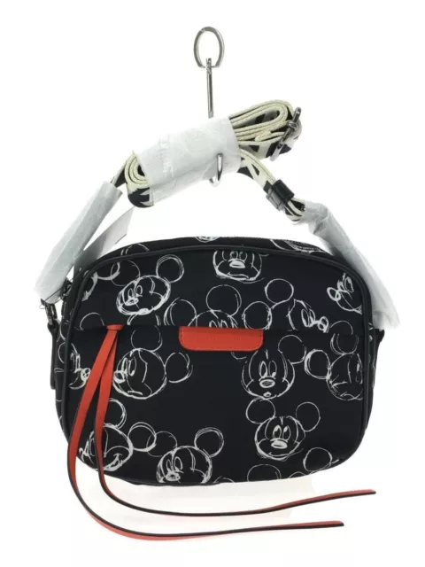 STELLA McCARTNEY Shoulder Bag Black Fantasia Mickey Print Logo Crossbody