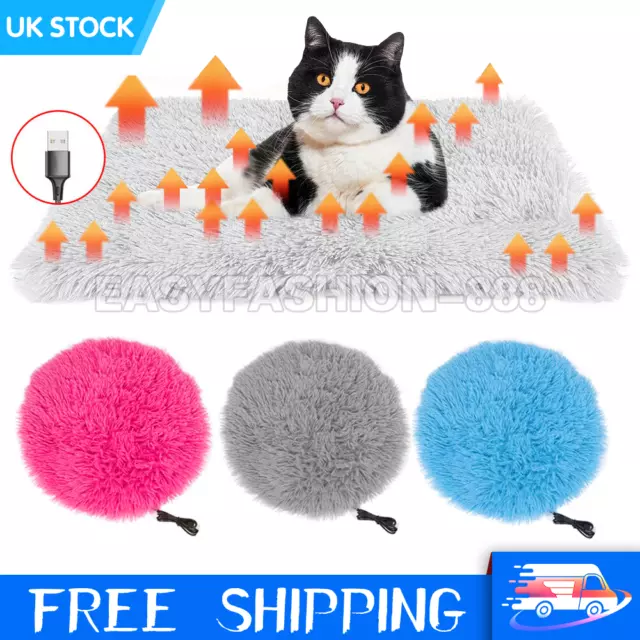 Large Pet Heating Pad Cat Dog Electric Heat Mat Heated Bed Puppy Whelping Pads