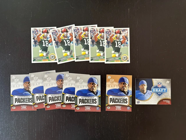 (12) Randall Cobb 2011 Topps Rising Rookies & Topps Rookie RC Green Bay Packers